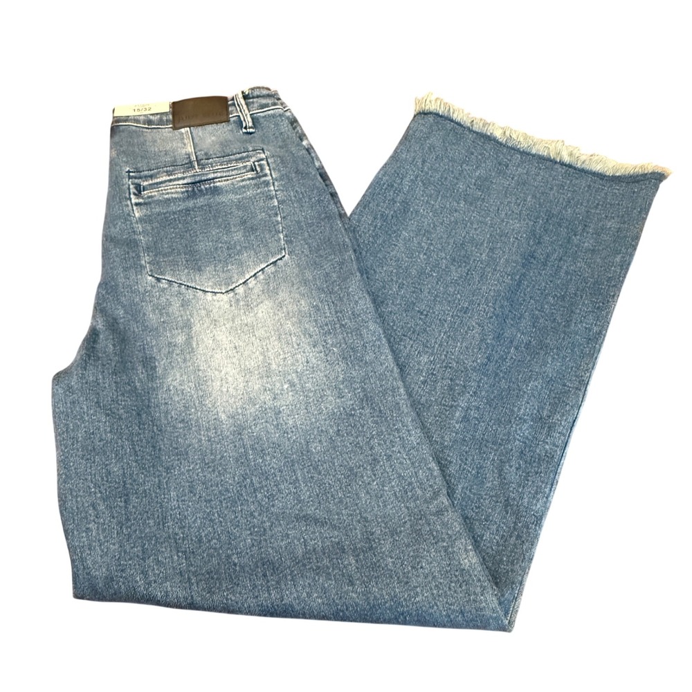 Judy Blue Touch of The Button Column Jeans High Waist Button Fly Dark Wash 15/32